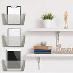 Colarr 8 Pcs Wall File Holder Organizer Plastic Wall Mount Mail Organizer - Image 5