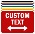 Custom Arrow, Custom Directional Sign, Two way Arrow, 12x18 Inches, 55 mil by MySignCenter