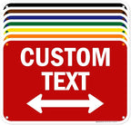Custom Arrow, Custom Directional Sign, Two way Arrow, 12x18 Inches, 55 mil by MySignCenter