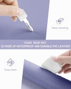 YSAGi Non-Slip Leather Desk Pad XL Size, Waterproof Laptop Computer Desk - Image 6