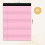 2 Pcs Legal Pads 8.5 x 11 Pink Note Pads 8.5 x 11 Notepad 8.5 x 11 Micro - Image 2