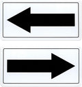 Black Arrow Sign Aluminum 10 x 5 Inch Heavy Duty Metal Waterproof Reflective by EVQ
