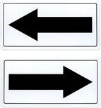 Black Arrow Sign Aluminum 10 x 5 Inch Heavy Duty Metal Waterproof Reflective by EVQ