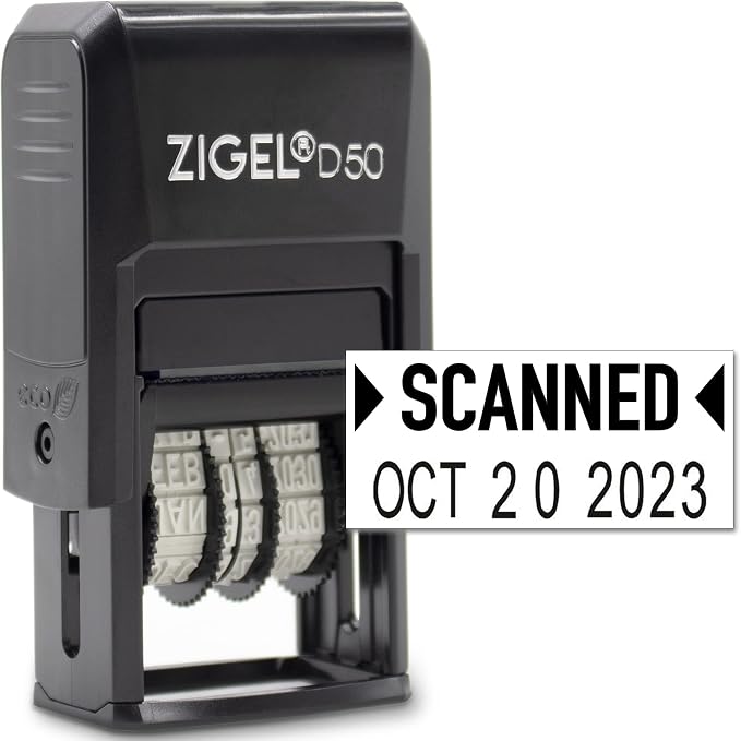 ZIGEL D50 Date Stamp with Scanned by ZIGEL