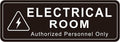 Electrical Room Door Sign for Business，Self-Adhesive Durable Modern Electrical by LUHIMO