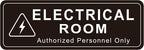 Electrical Room Door Sign for Business，Self-Adhesive Durable Modern Electrical by LUHIMO