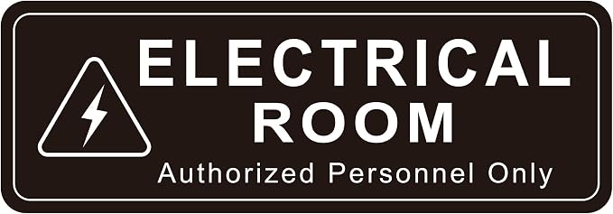 Electrical Room Door Sign for Business，Self-Adhesive Durable Modern Electrical by LUHIMO