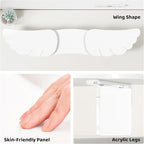 AFOOYO Dual Monitor Stand Riser, Wing-Shaped Sturdy Desktop Wood Stand - Image 6