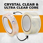 WOD CST22CC Crystal Clear See-Through Packing Tape – 1/2 inch x 110 yds. - Image 3