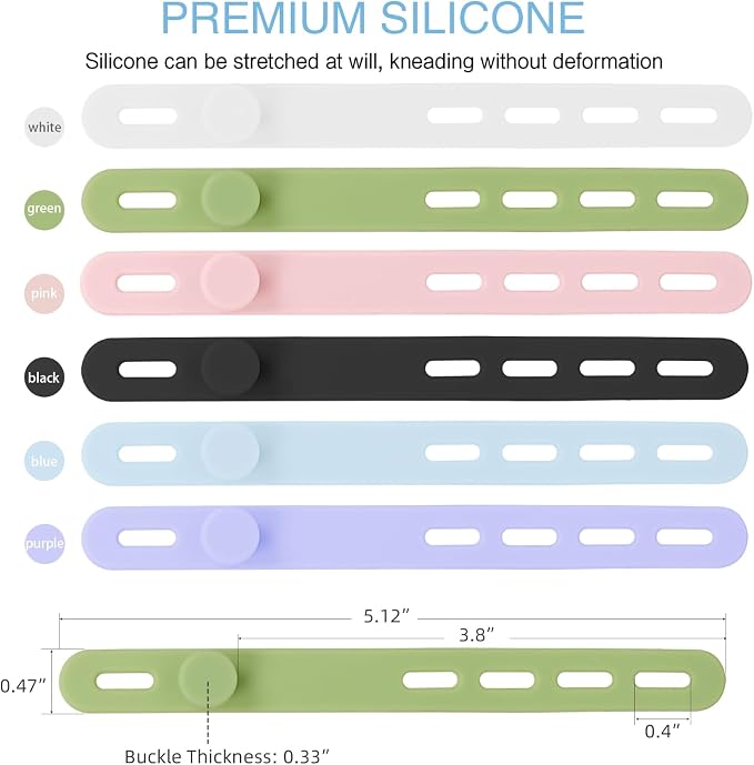 Donruby 24Pcs Silicone Cable Ties - Image 2