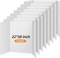 Henoyso 8 Pcs 22 x 38 Inch White Trifold Poster Board Large Tri Fold by Henoyso