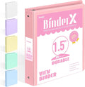 BinderX Extra Durable 1.5 Ring Binder, Round Ring 1.5 Inch Binders, Fits 325 by Sooez