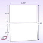 NextDayLabels - Letter Size White Perforated Blank Post Card Cardstock - Image 2