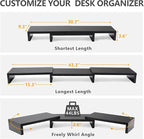 TAVR Dual Monitor Stand Riser Office Desktop Organizer Stand - Image 3