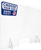 SignHero Sneeze Guard | Large, Sturdy ¼” Acrylic Plexiglass Shield | USA-Made by SignHero
