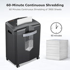 Bonsaii 12-Sheet Micro Cut Shredder, P-4 Security Level, Shreds Paper, Credit - Image 2