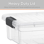 Superio Storage Bins with Lids- 4 Pack, 7.4 Qt Clear Boxes - Image 3