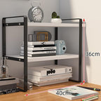 SIDIANBAN Desktop Organizer Shelf Office Storage Rack Computer Desk Bookshelf - Image 2