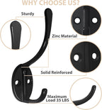 Homanu 10 Pack Coat Hooks Wall Mounted - Image 4