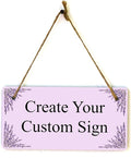 Signs ByLITA Lavender Personalized Hanging Wall or Door Sign | Custom Signage by SignsByLITA