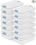 Sterilite 12-Pack Latching Box, Under Bed Storage Bins by Sterilite