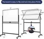 TSJ OFFICE Large Rolling Whiteboard - Image 2