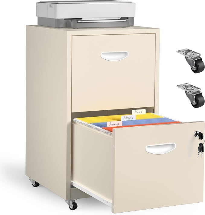 Kubohogar 2 Drawer Mobile File Cabinet by Kubohogar