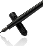 HUASHILAI Luxury Matte Black Forest Fountain Pen Set, Titanium Black Extra Fine - Image 4