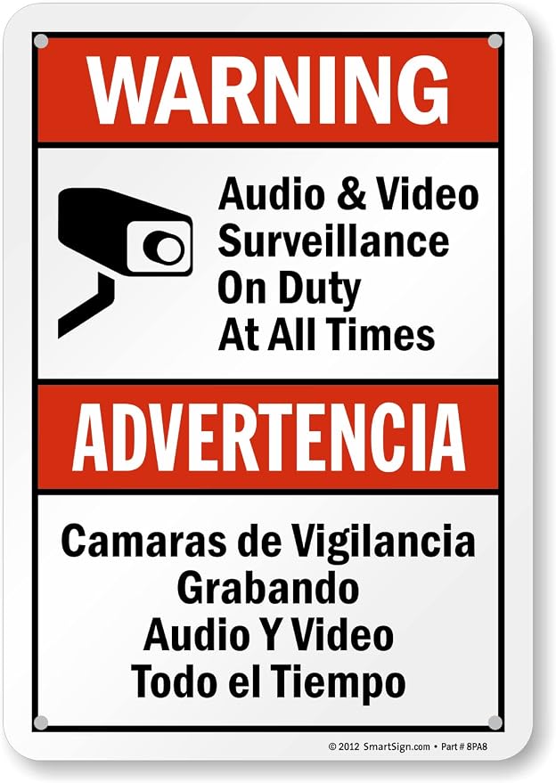 SmartSign 10 x 7 inch “Warning by SmartSign