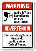 SmartSign 10 x 7 inch “Warning by SmartSign