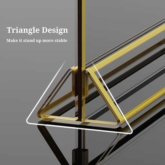 PPH-Sisy Clear Acrylic Sign Holder 6x 4 Horizontal Double Sided Gold Frame - Image 4