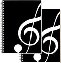 Music Notebook 2 Pack, 100 Sheets/200 Pages Blank Sheet Music Notebook by VIVTOB