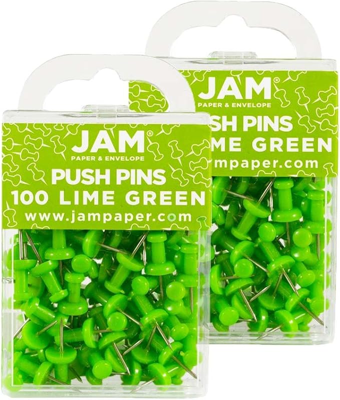 JAM PAPER Colorful Push Pins by JAMPaper