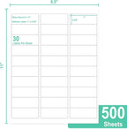 L LIKED Printable Address Labels, 15000 Labels, 30 per Sheet, Blank Mailing - Image 2