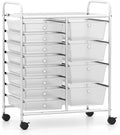 LDAILY 12 Drawer Rolling Storage Cart, Rolling Cart by LDAILY