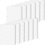 Binder Dividers for 3 Ring Binder, 1/5 Cut Tabs, Letter Size, Blank Write On by COIDEA