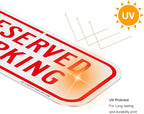 2 Pack Reserved Parking Signs, 12x6Inch Aluminum Reserved Sign, UV Protected - Image 5