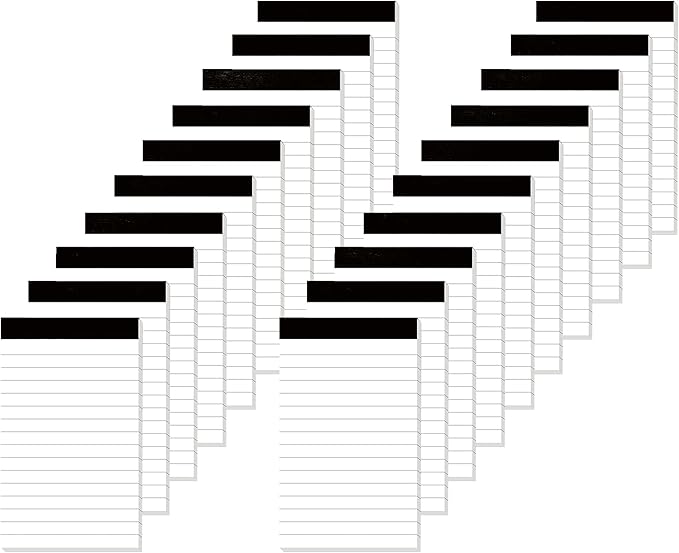 Nichela 20 Pack Small Notepad, 3 x 5 Inch Ultra Quality Note Pads, Server Lined by Nichela