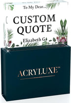Personalized Gifts, Custom Quote Block Letter Board, Crystal-Clear Acrylic by MySignCenter