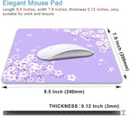 IMAYONDIA Cute Purple Mouse Pad, Floral Flowers Mouse Pad, Sakura Cherry - Image 2