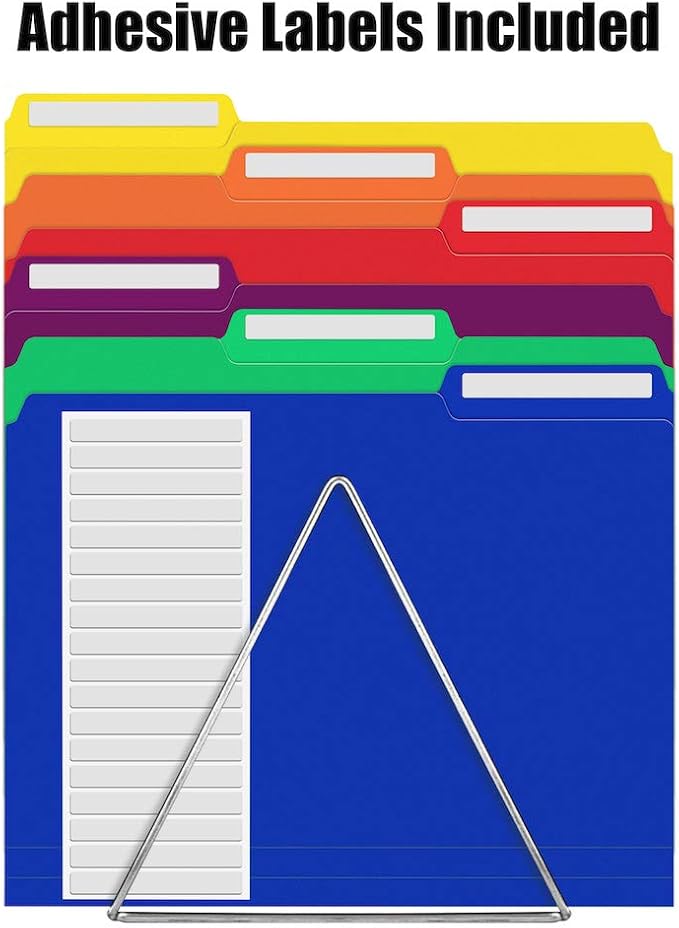 Sooez 6 Pack Plastic File Folders Colored - Image 3