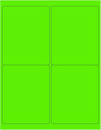 8-1/2 x 11 Neon Color High Light Fluorescent Labels by NextDayLabels