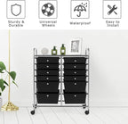 LDAILY 12 Drawer Rolling Storage Cart, Craft Cart Organizer on Wheels w/Metal - Image 5