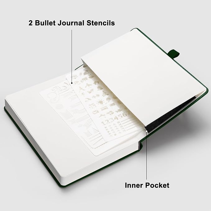 RETTACY Bullet Dotted Journal Notebook, 320 Numbered Pages, A5 Medium Size - Image 7