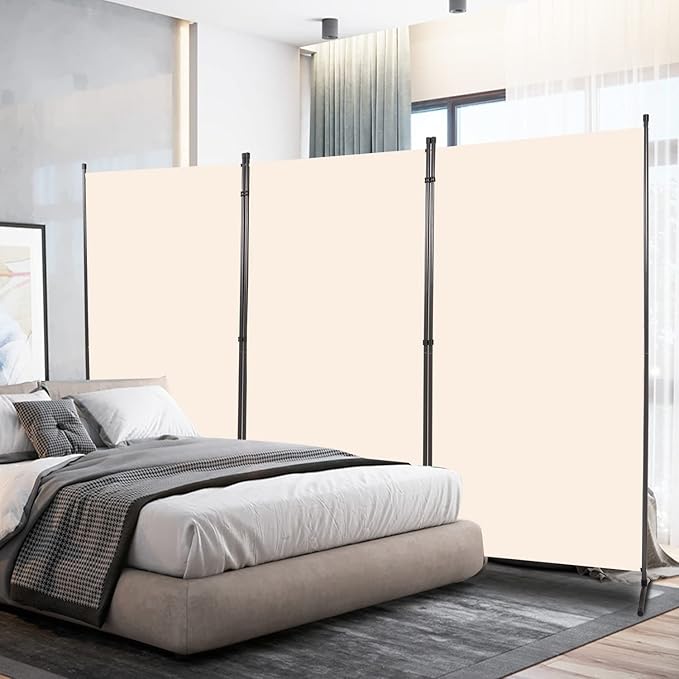 Room Divider 6FT Folding Privacy Screens, 3 Panel Partition Room Dividers by HOMSCREENER