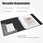 Uquelic 50-Pocket Binder with Plastic Sleeves - Image 4