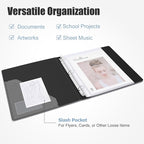 Uquelic 80-Pocket Binder with Plastic Sleeves - Image 4
