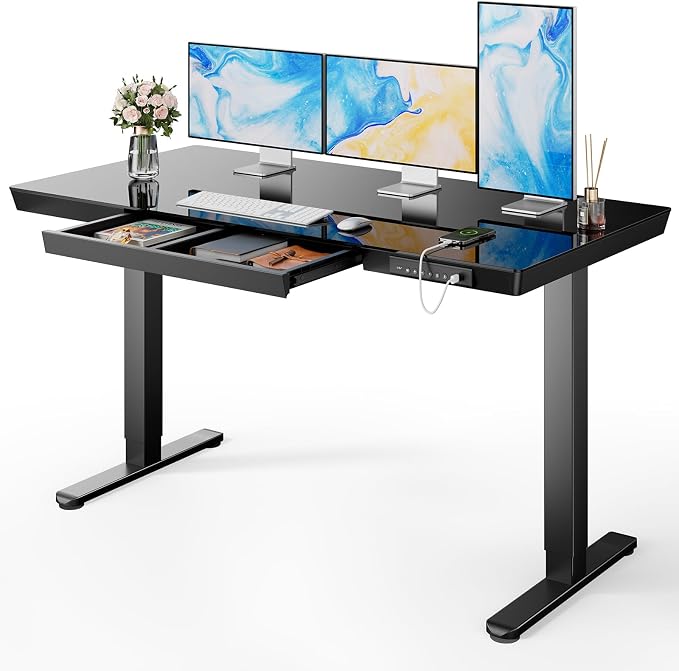 Marsail Glass Standing Desk by Marsail