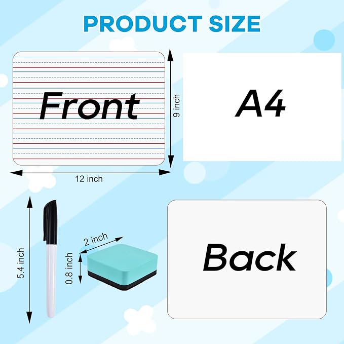 COYMOS 6 Pack Small White Board - Image 3