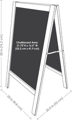 Sunnydaze Magnetic A-Frame Chalkboard Sign - Image 3
